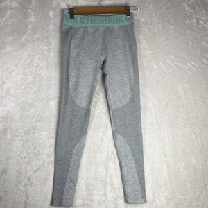 Gymshark Leggings Womens Small Flex Smokey‎ Grey Marl Light Green Seamless